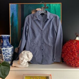 Worthington Women’s Blouse Size 4 Long Sleeve Blue With Stripes
